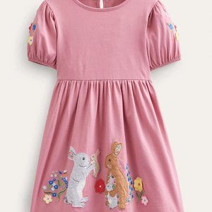 NWOT Mini Boden Jersey Appliqué Dress